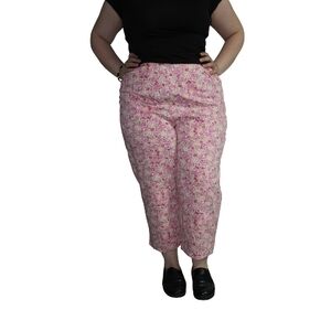 Briggs New York Pink Floral Cropped Pants
